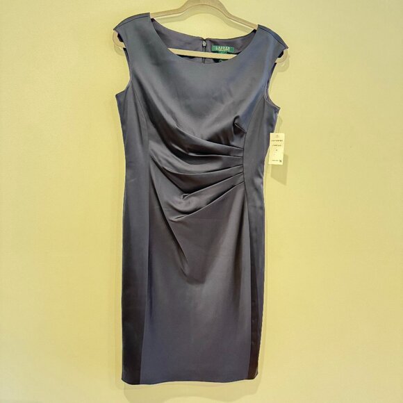 Lauren Ralph Lauren Evening Sleeveless Dress – LTHS Navy, Size 10, New with Tag - Picture 2 of 9